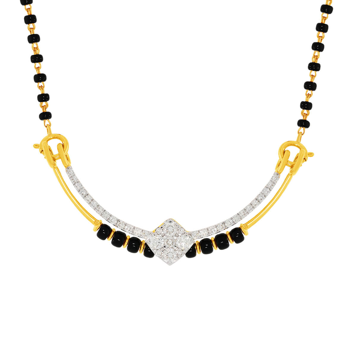 Vinisha Diamond Mangalsutra Pendant with Free Gold Coin