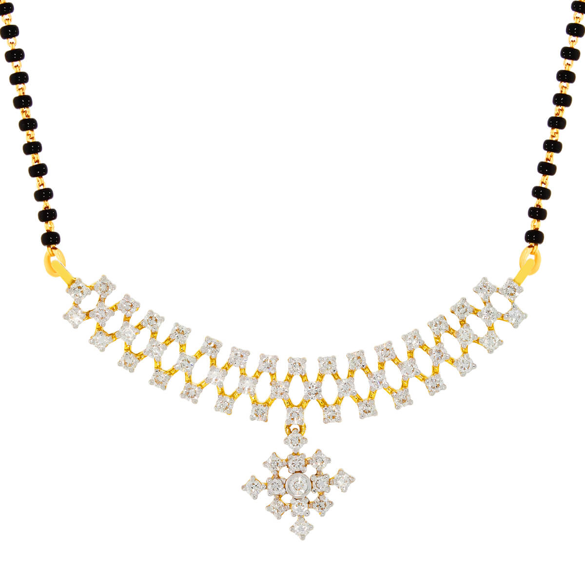 Akshita Diamond Mangalsutra Pendant with Free Gold Coin