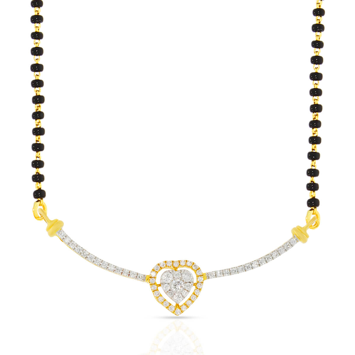 Diamond Mangalsutra Pendant with Free Gold Coin