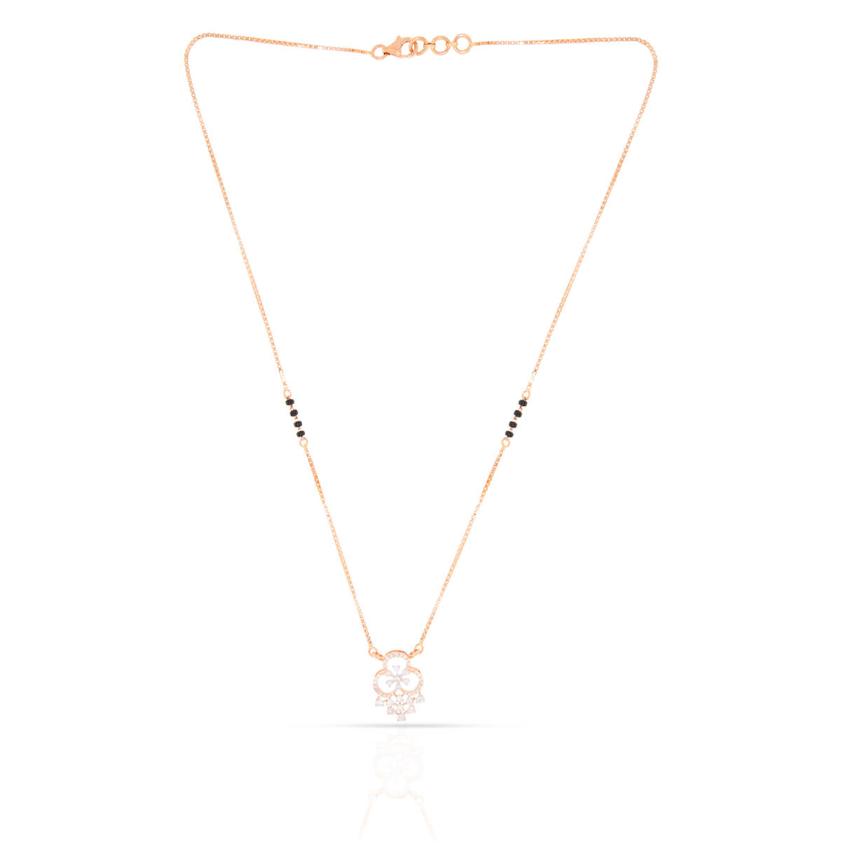 Blush Elegance Pink Gold Diamond Mangalsutra