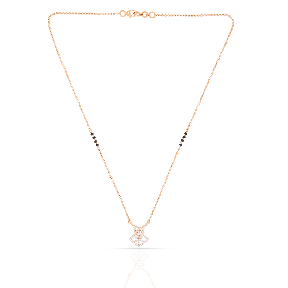 Shimmering Love Diamond Mangalsutra with Free Gold Coin