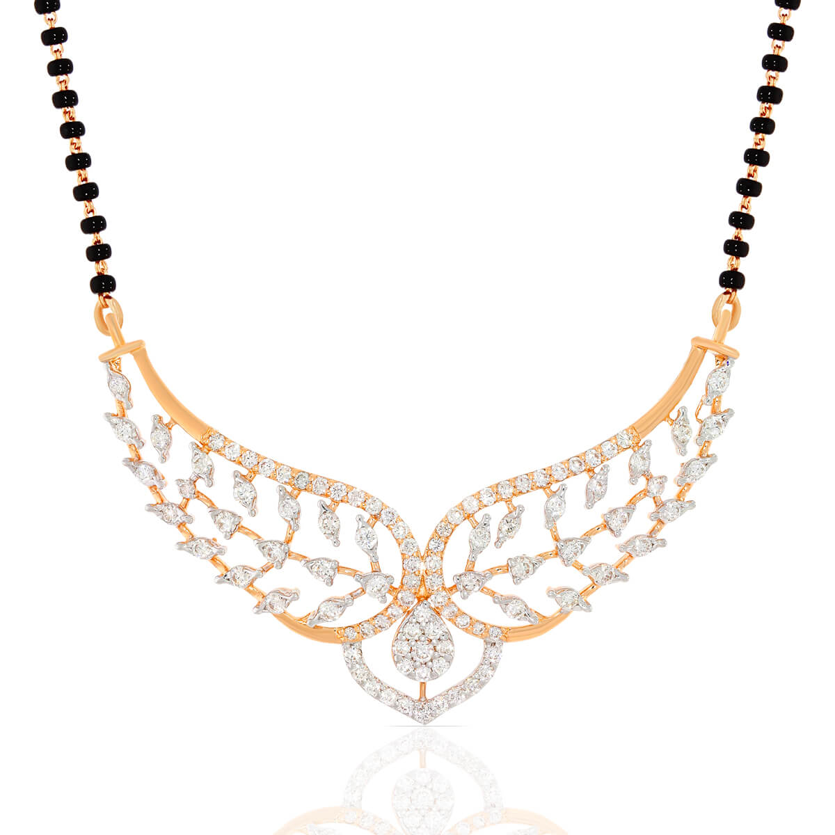 Luxurious Elegance Rose Gold Diamond Tanmaniya with Free Gold Coin