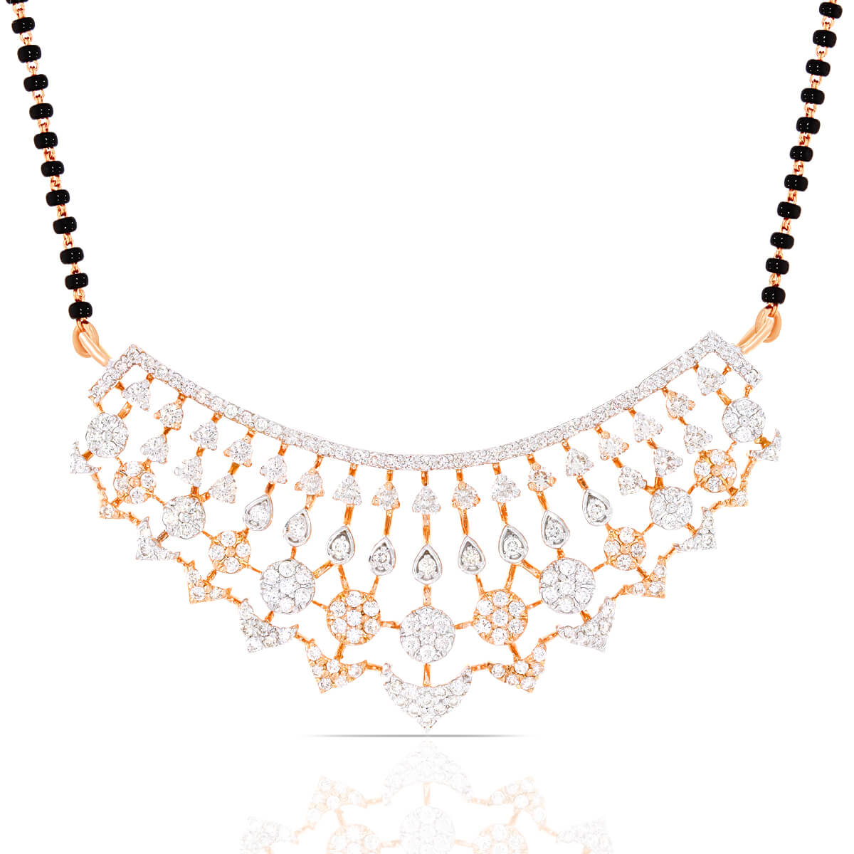 Elegant Heritage Rose Gold Diamond Tanmaniya Designs