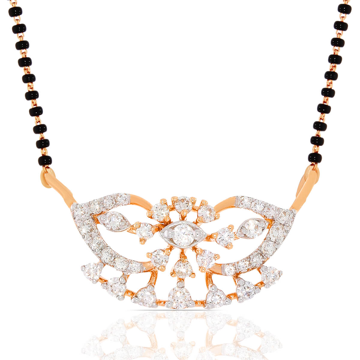 Modern Tradition Rose Gold Diamond Tanmaniya Mangalsutra