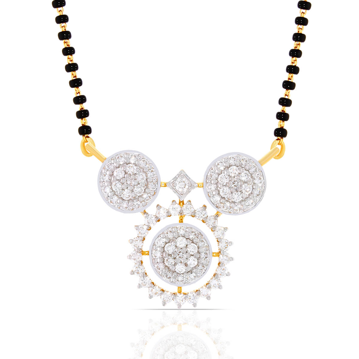 Timeless Sparkle Gold Diamond Tanmaniya Mangalsutra Designs with Free Gold Coin