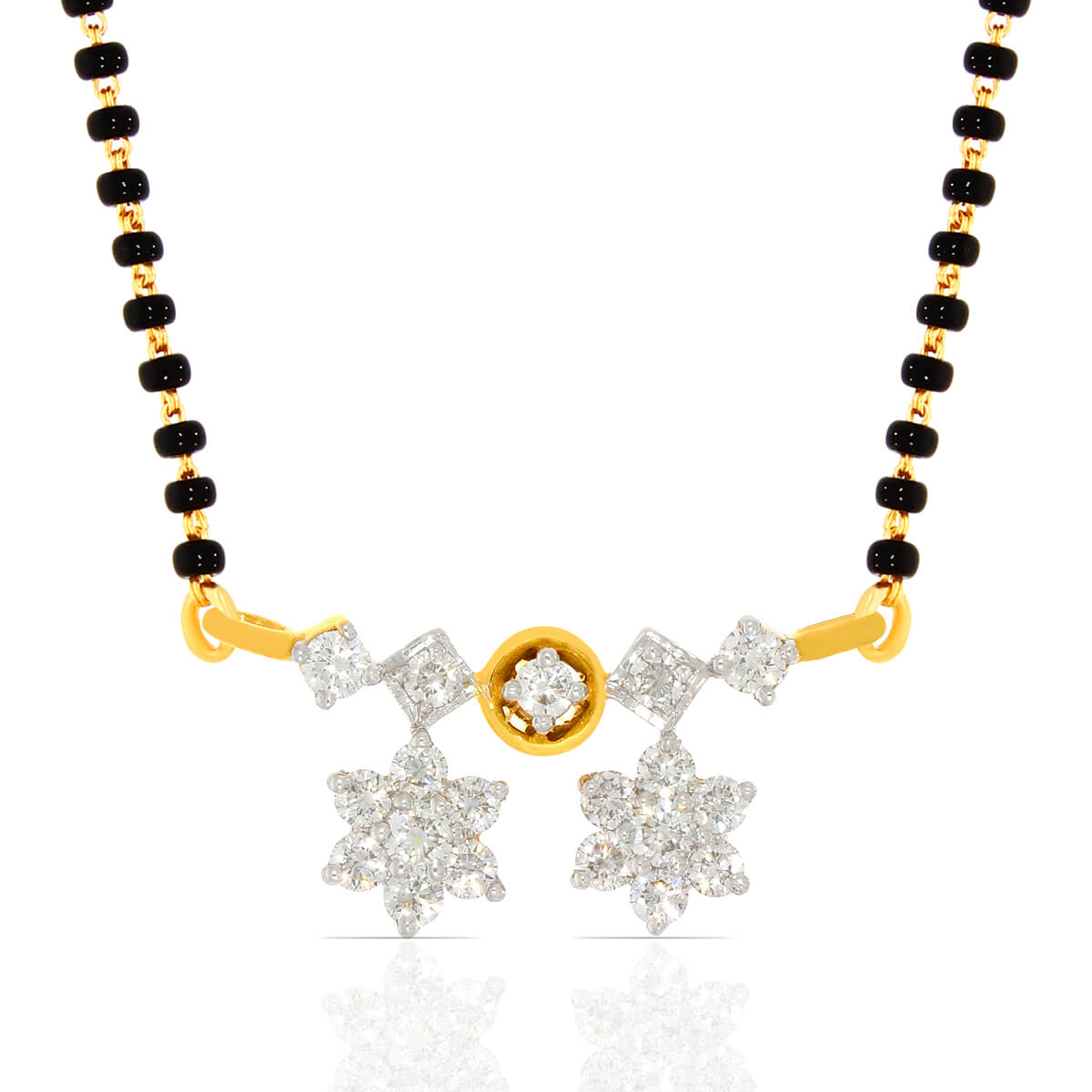 Nakshtra Gold Diamond Tanmaniya Mangalsutra Collection with Free Gold Coin