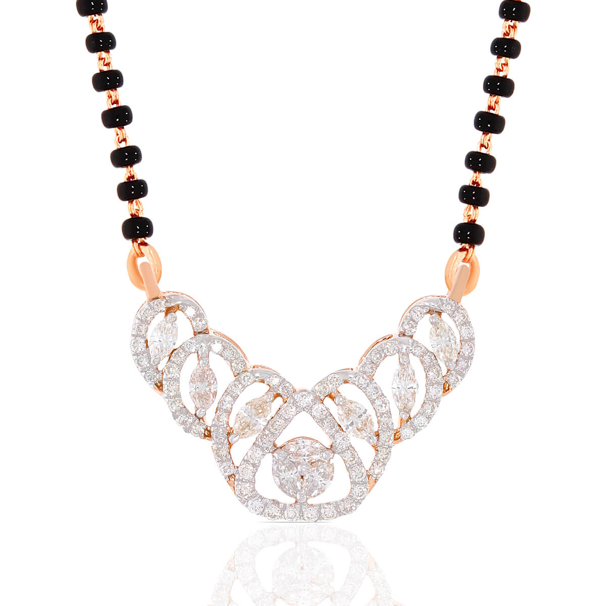 Eternal Elegance Rose Gold Diamond Tanmaniya Mangalsutra Collection