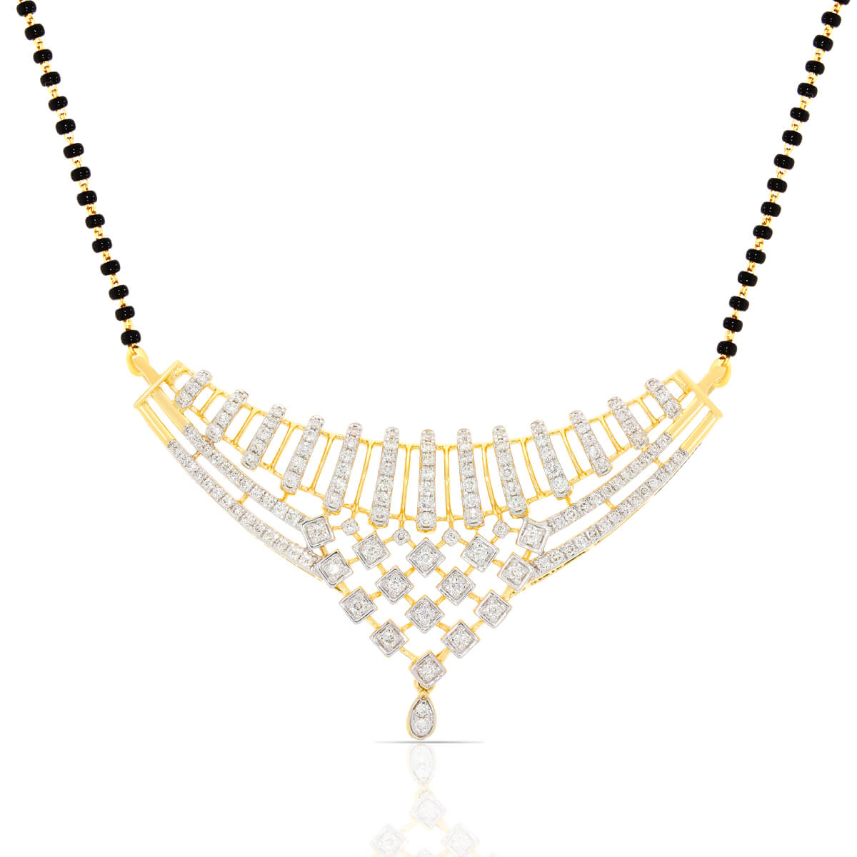 Royal Touch Diamond Mangalsutra Pendant with Free Gold Coin