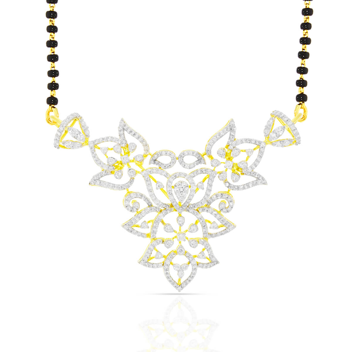 Petal Perfection Daimond Mangalsutra Pendant