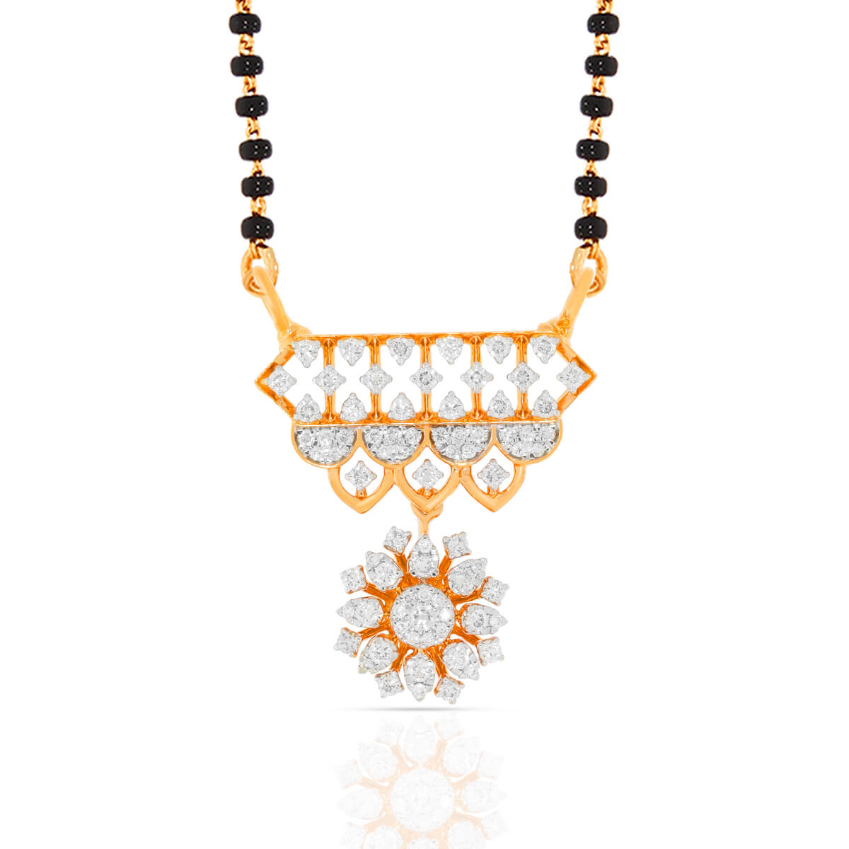 Elegant Radiance Captivating Rose Gold Diamond Tanmaniya Designs with Free Gold Coin