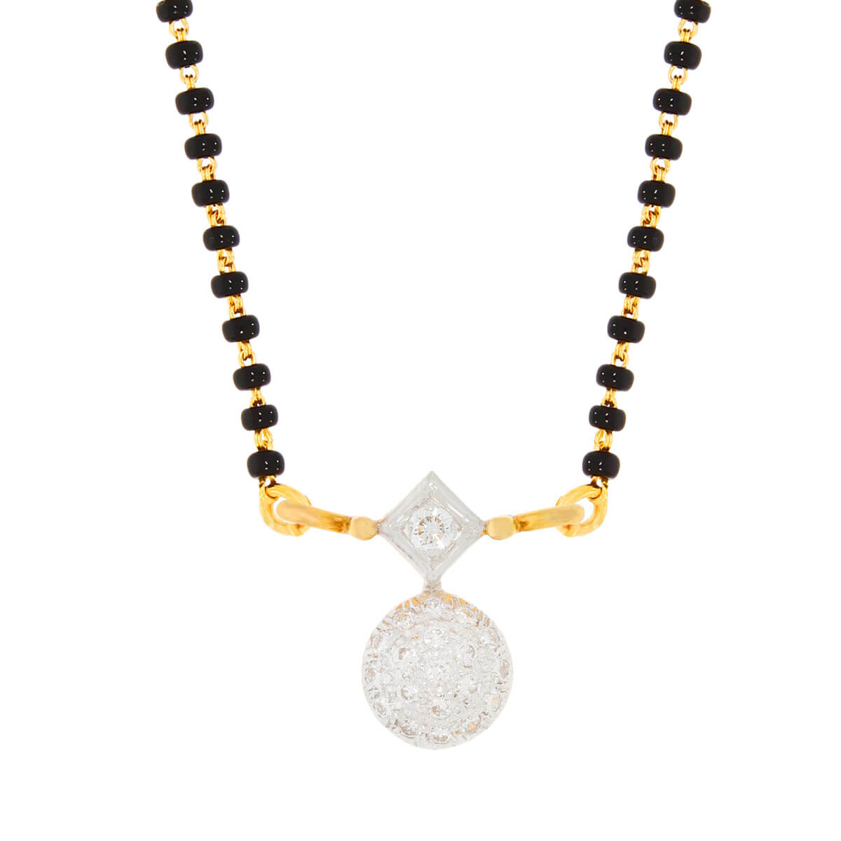 solied diamond mangalsutra maniwati