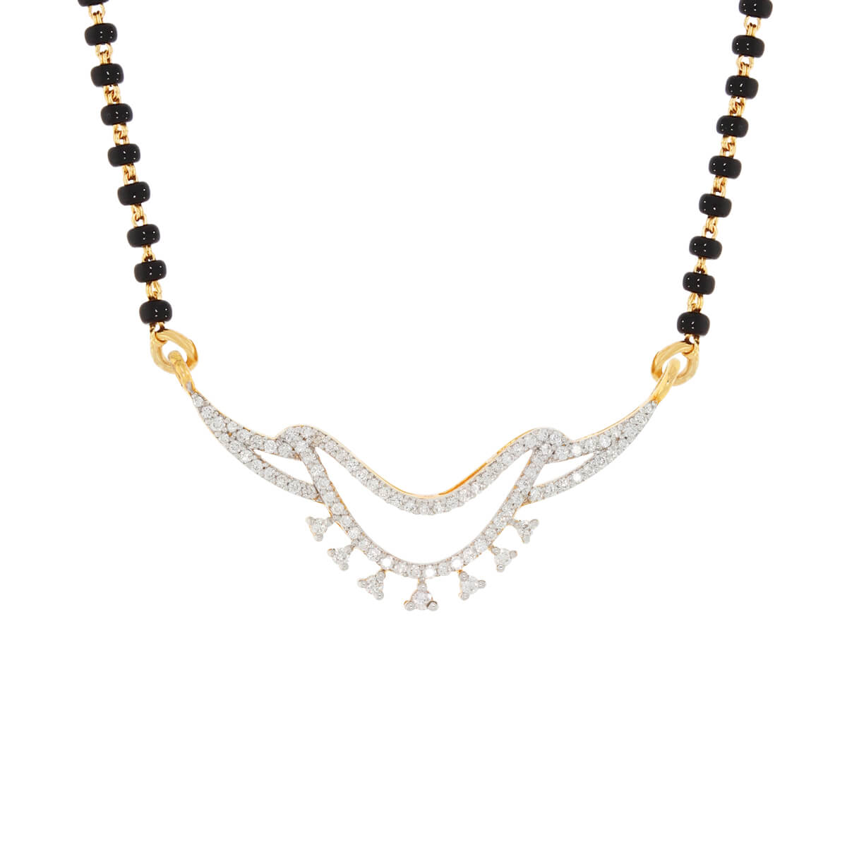 Parijat diamond mangalsutra pendant with Free Gold Coin