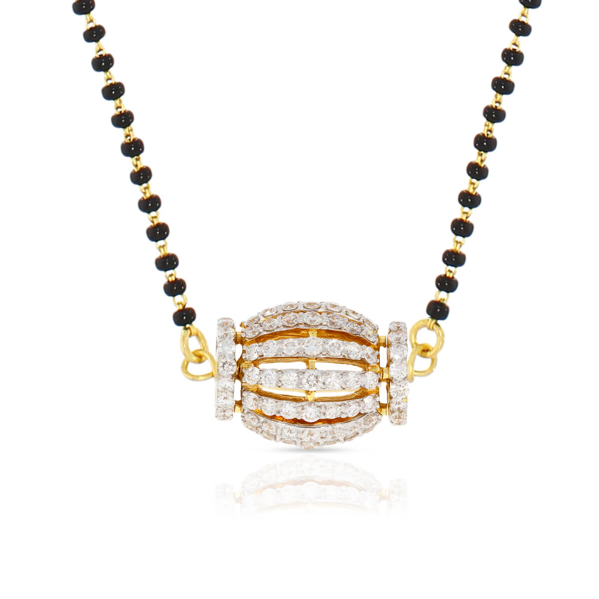 Krisha Diamond Mangalsutra Pendant with Free Gold Coin