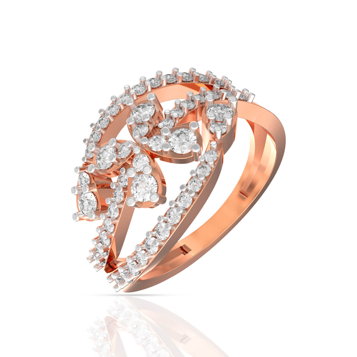 Glittering Diamond Cocktail Ring