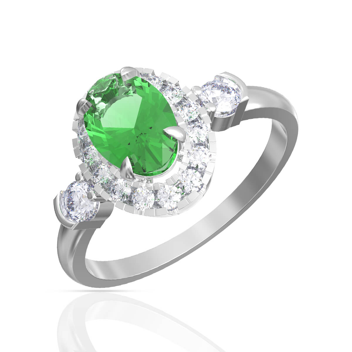 Peridot Brilliance Diamond Ring with Free Gold Coin