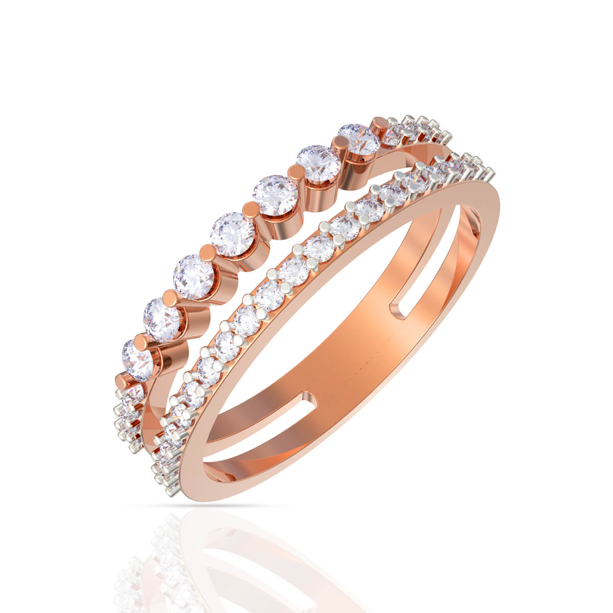 Pillar Elegance Diamond Ring with Free Gold Coin