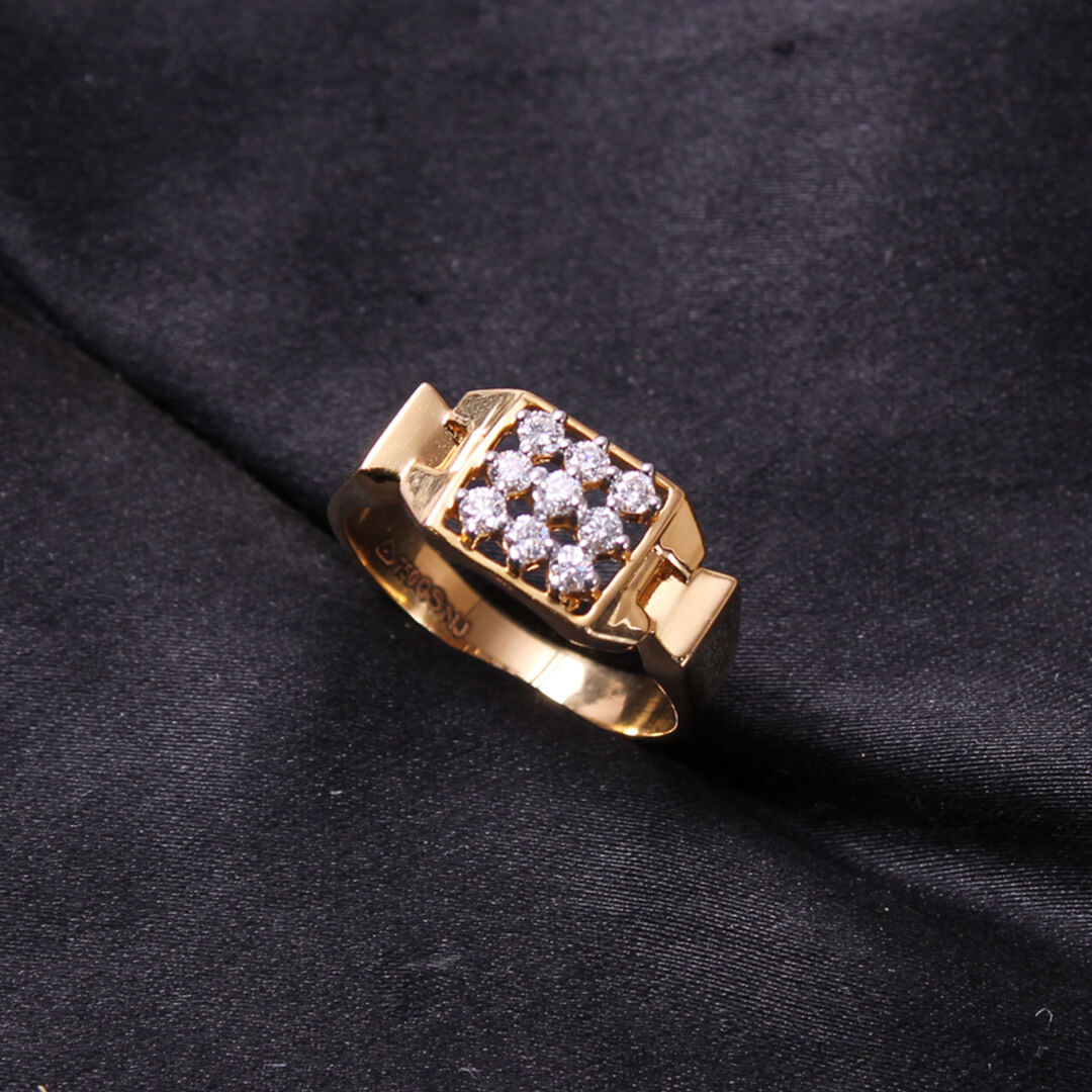 Diamond Ring For Men with Free Gold Coin