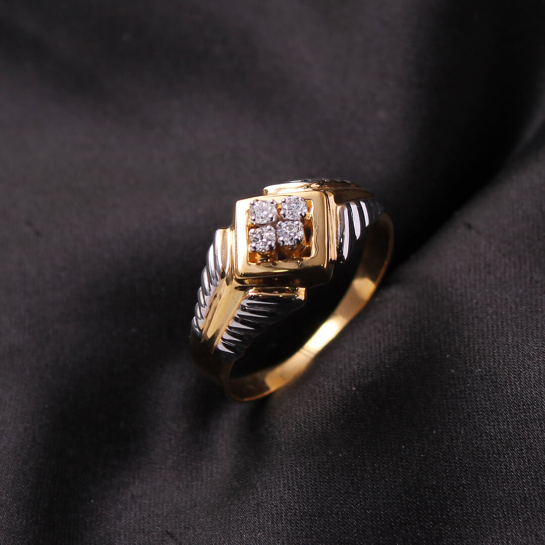 Diamond Ring For Men with Free Gold Coin