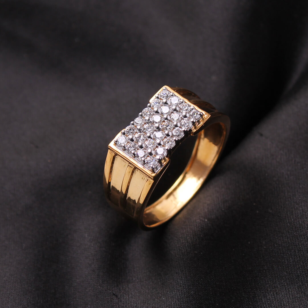 Diamond Ring For Men with Free Gold Coin