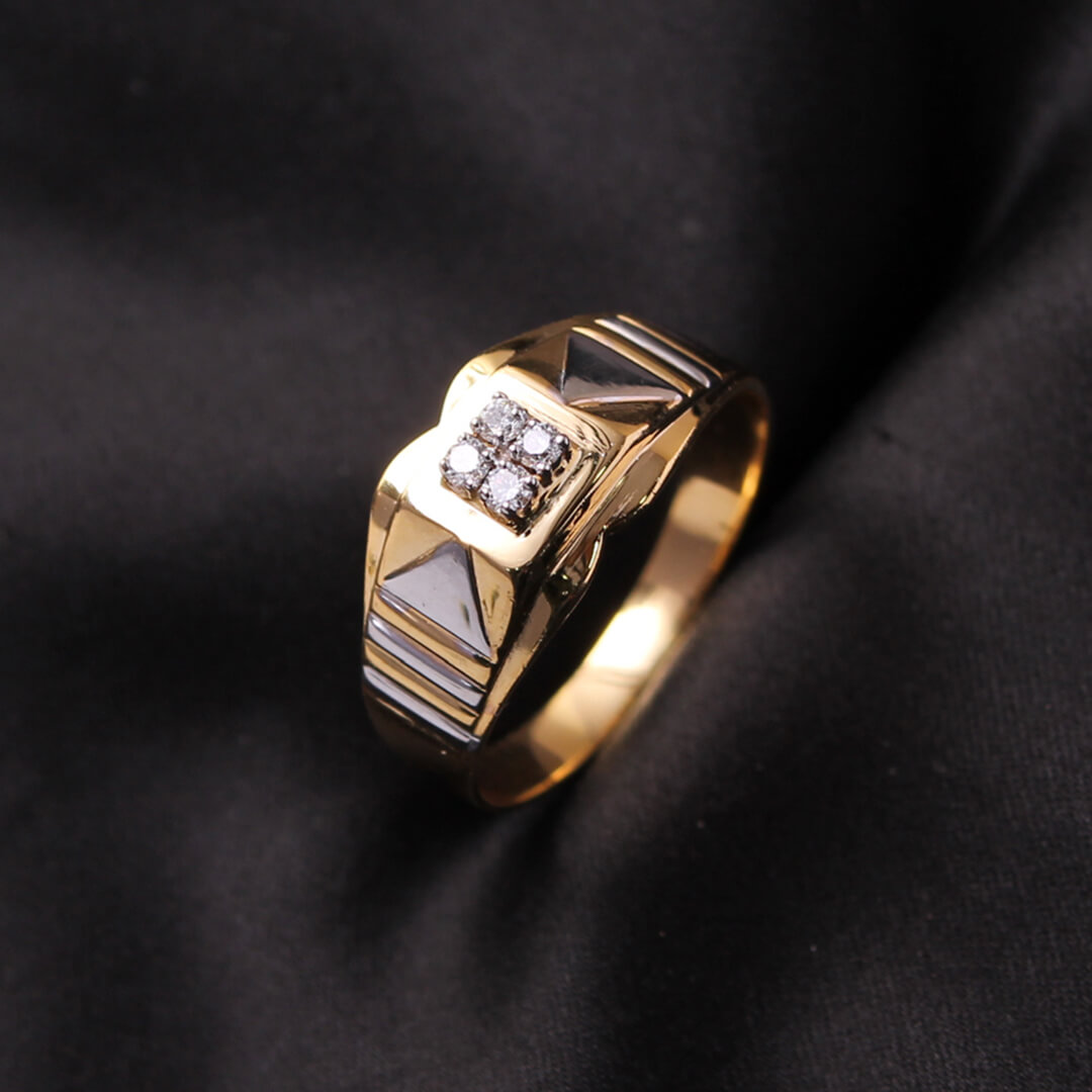 Diamond Ring For Men with Free Gold Coin