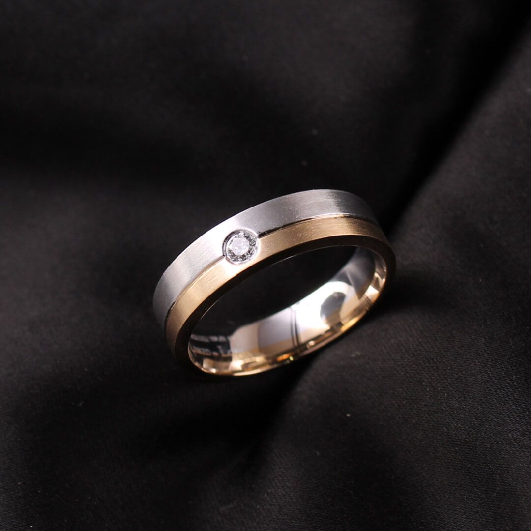 Diamond Ring For Men with Free Gold Coin