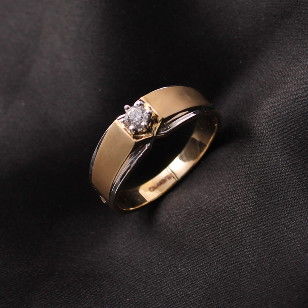 Diamond Ring For Men with Free Gold Coin