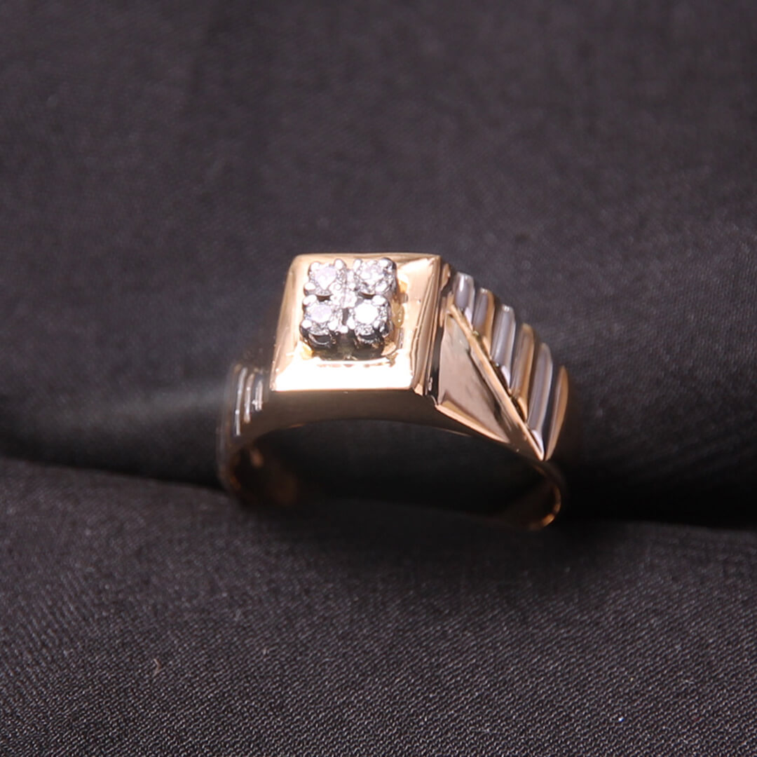 Diamond Ring For Men with Free Gold Coin