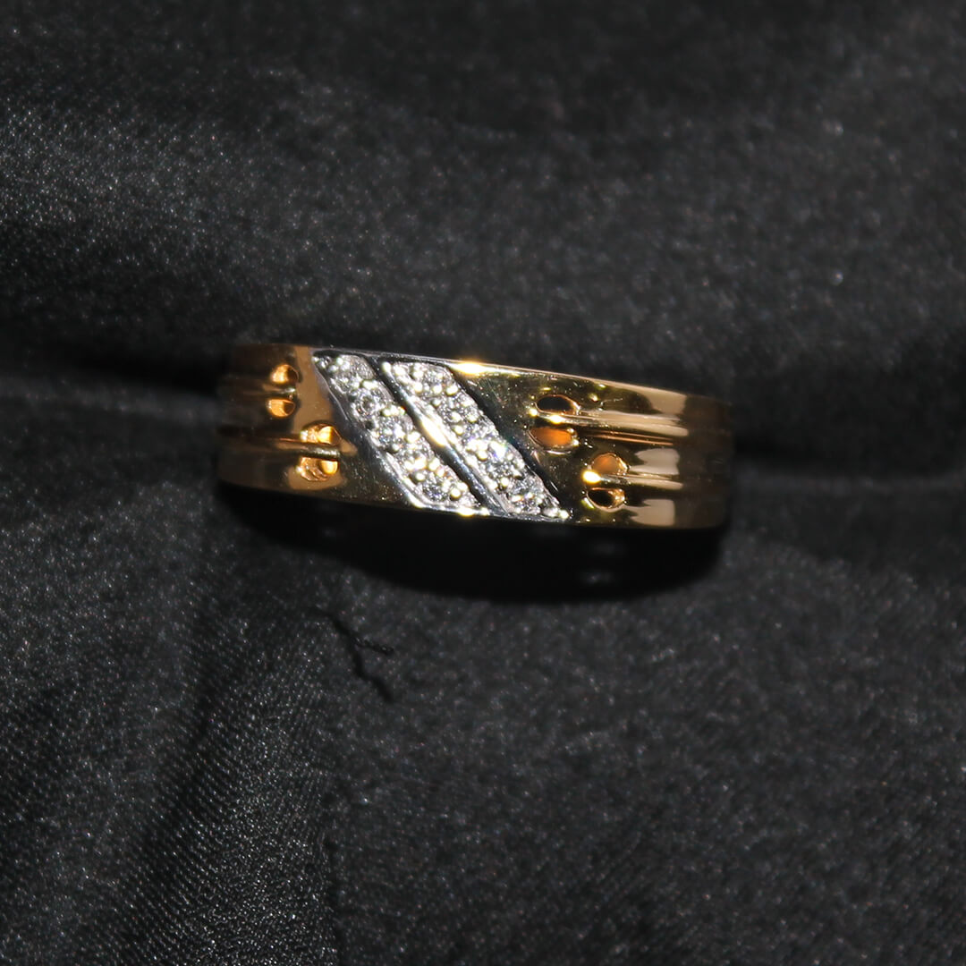 Diamond Ring For Men with Free Gold Coin