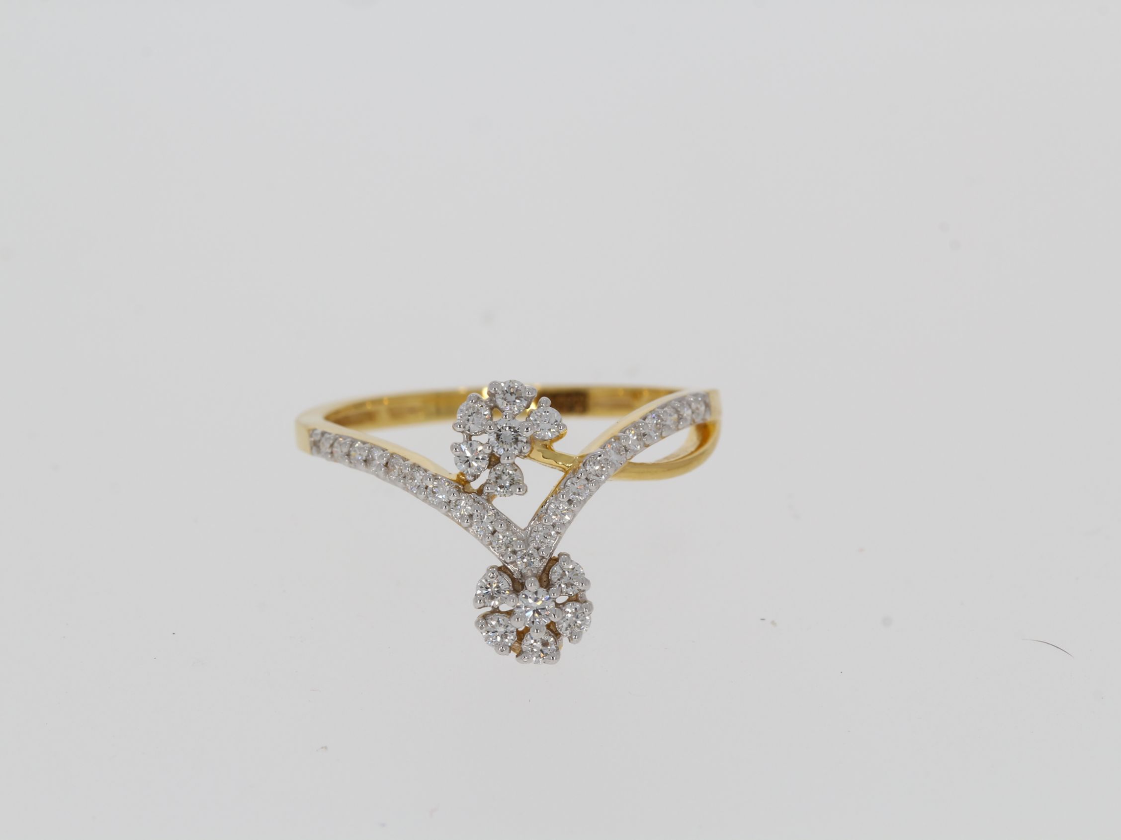 Petite Fern Diamond Ring with Free Gold Coin