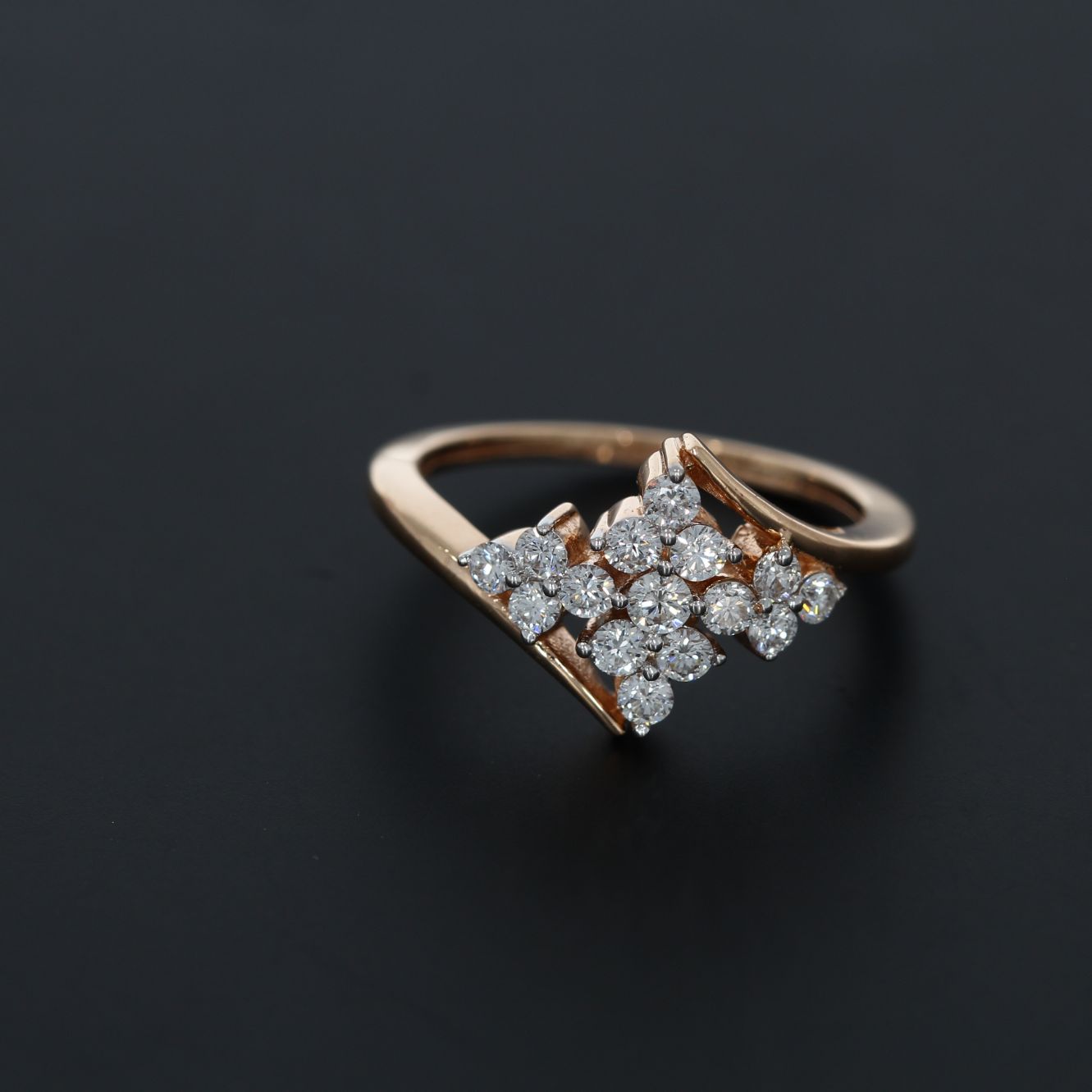 Glistening Petals Diamond Ring with Free Gold Coin