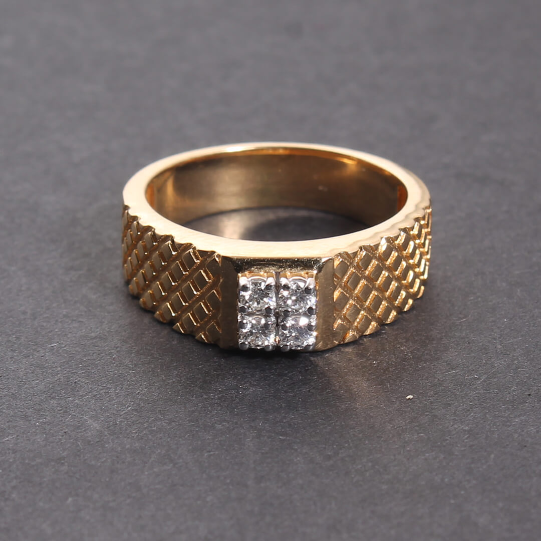 Diamond Ring For Men with Free Gold Coin