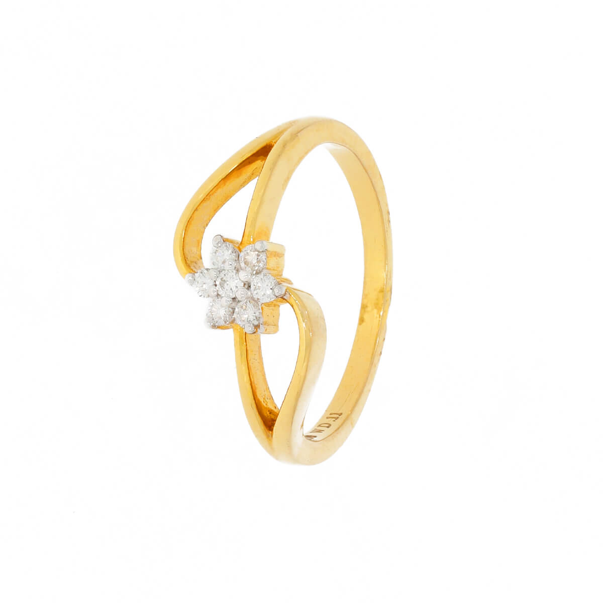 nakshata twist diamond ring with Free Gold Coin