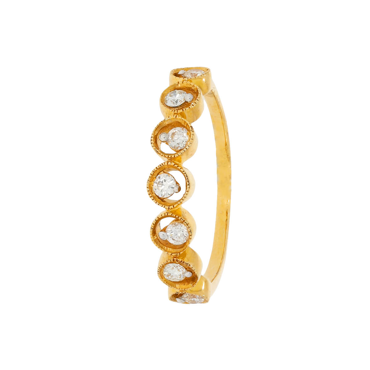 Glowing round diamond ring with Free Gold Coin