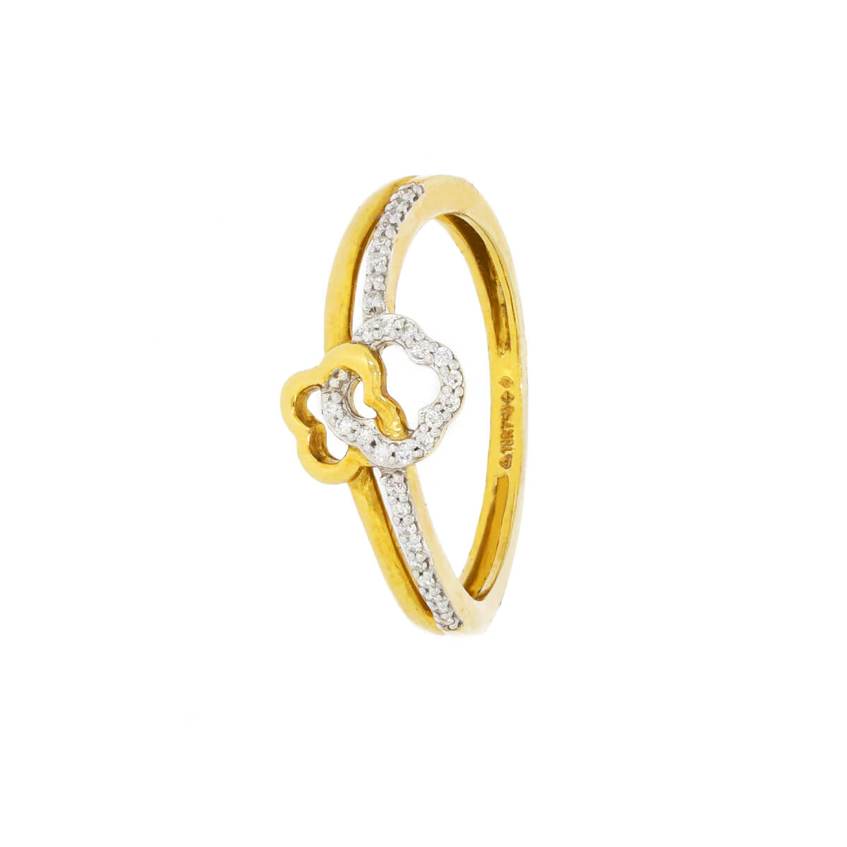 Entwined In Love diamond ring with Free Gold Coin