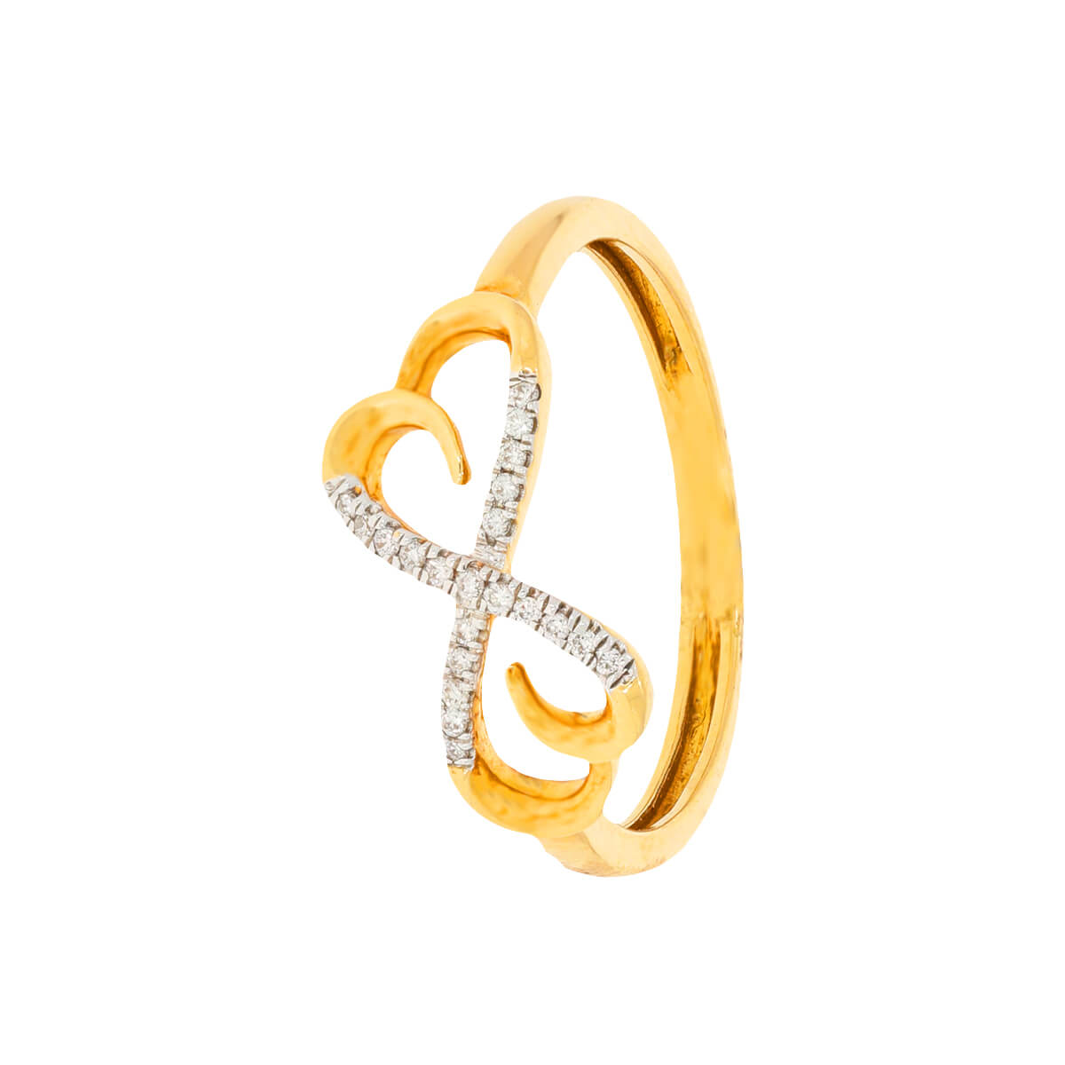 infinity heart diamond ring