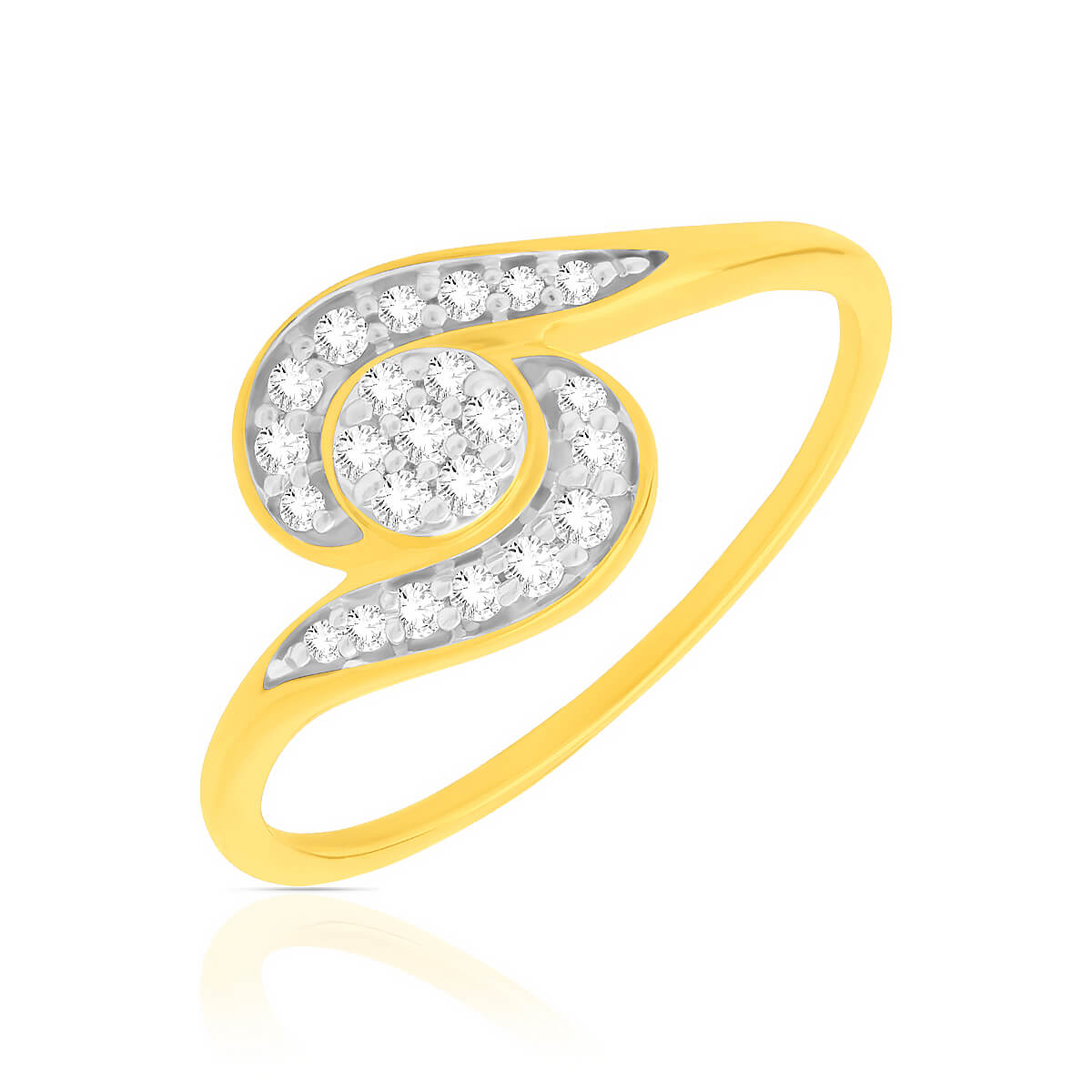 Twisty Floral Diamond Ring with Free Gold Coin