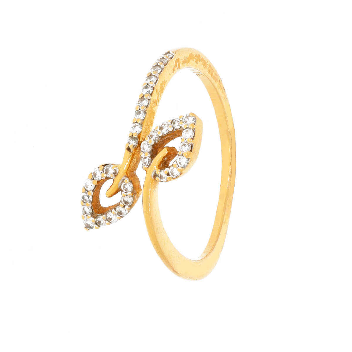 leaf together diamond ring with Free Gold Coin