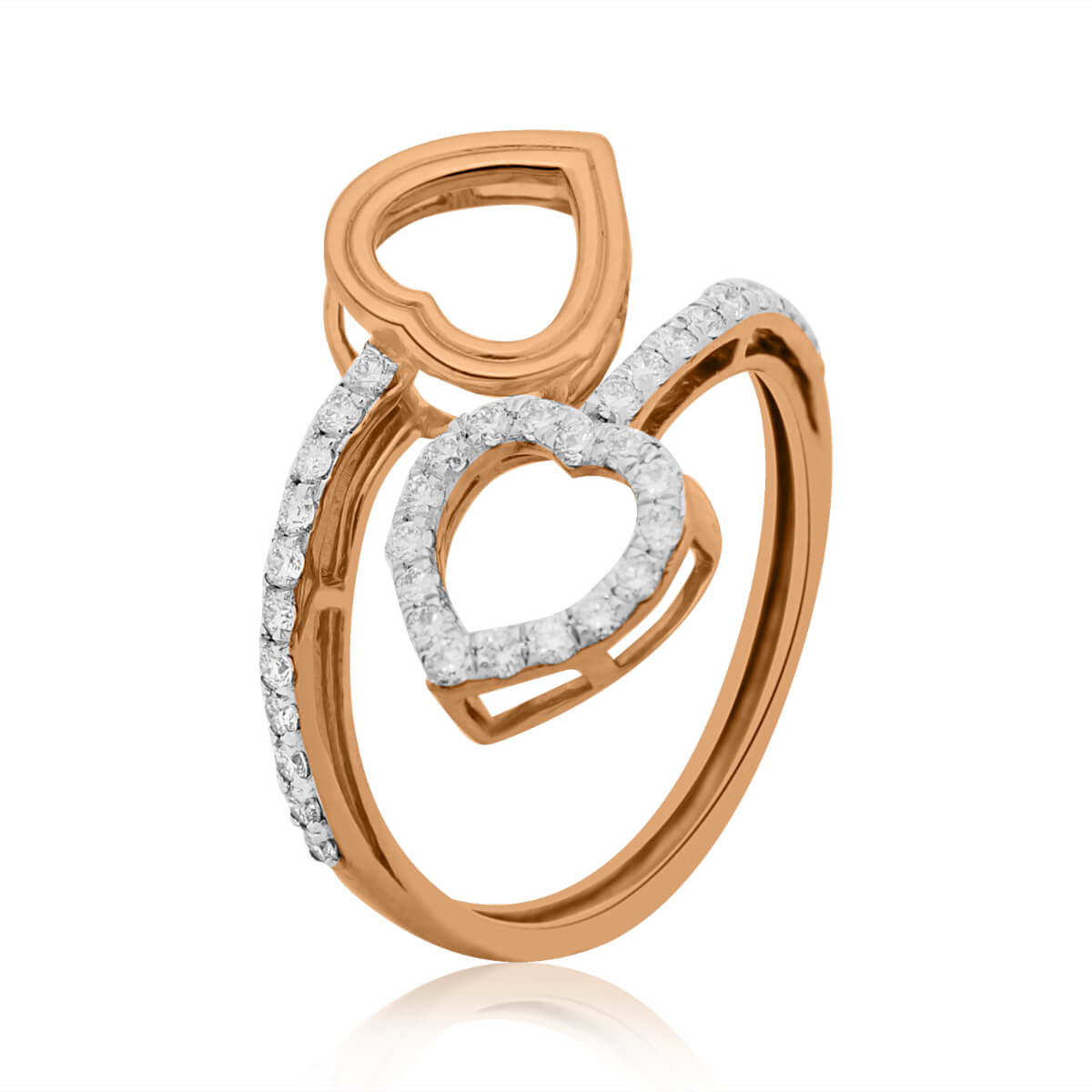 Twinkling Heart Diamond Ring