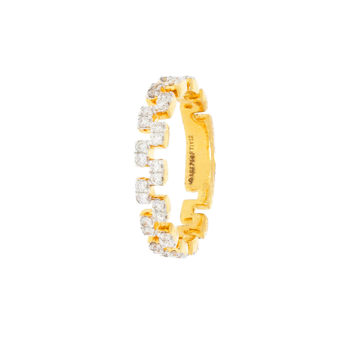 zikzak diamond Ring with Free Gold Coin