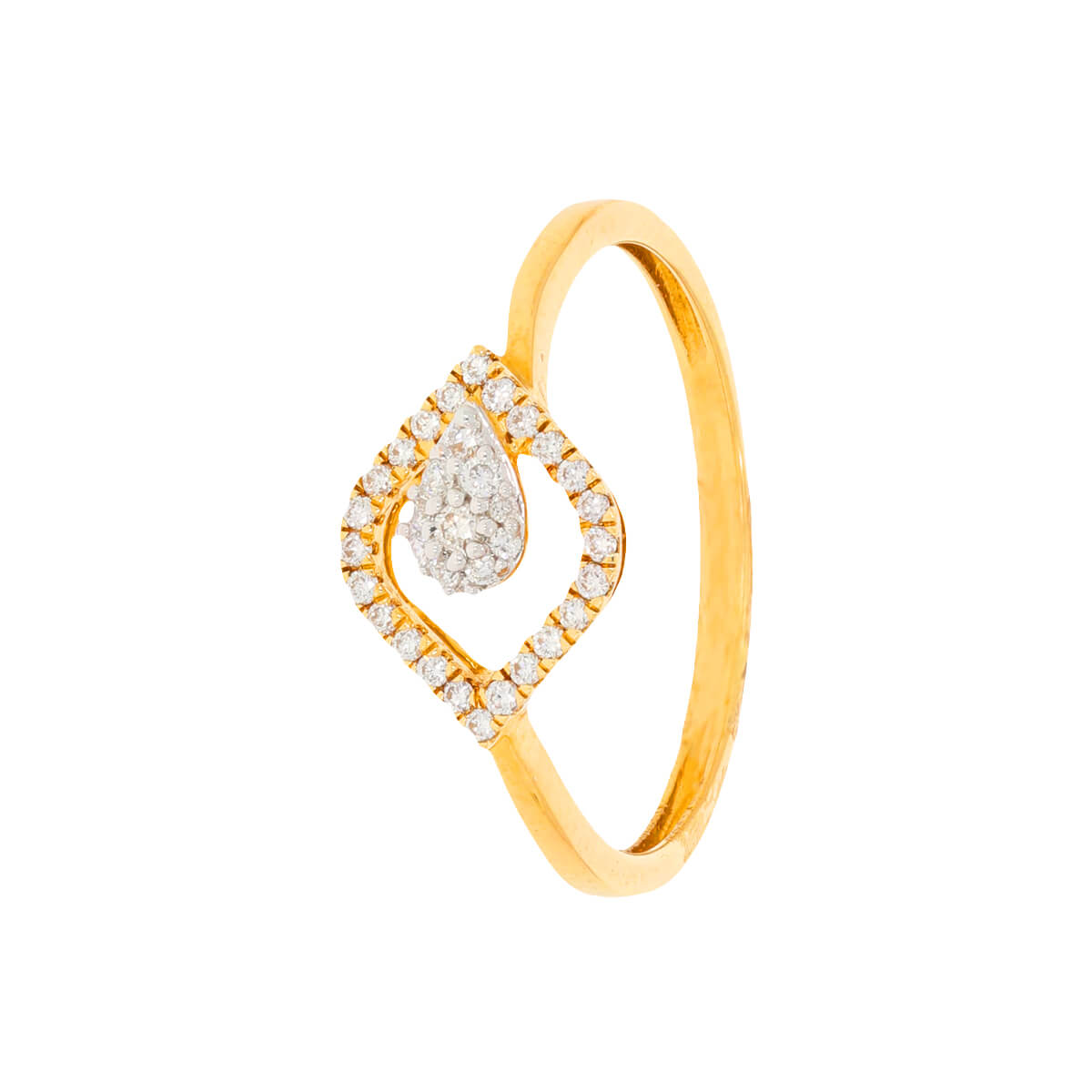 Trickel diamond ring