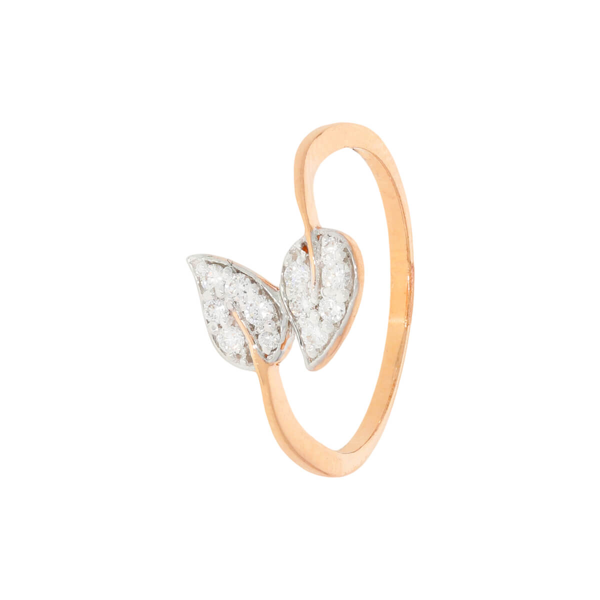 Twining Leaf Diamond Ring with Free Gold Coin