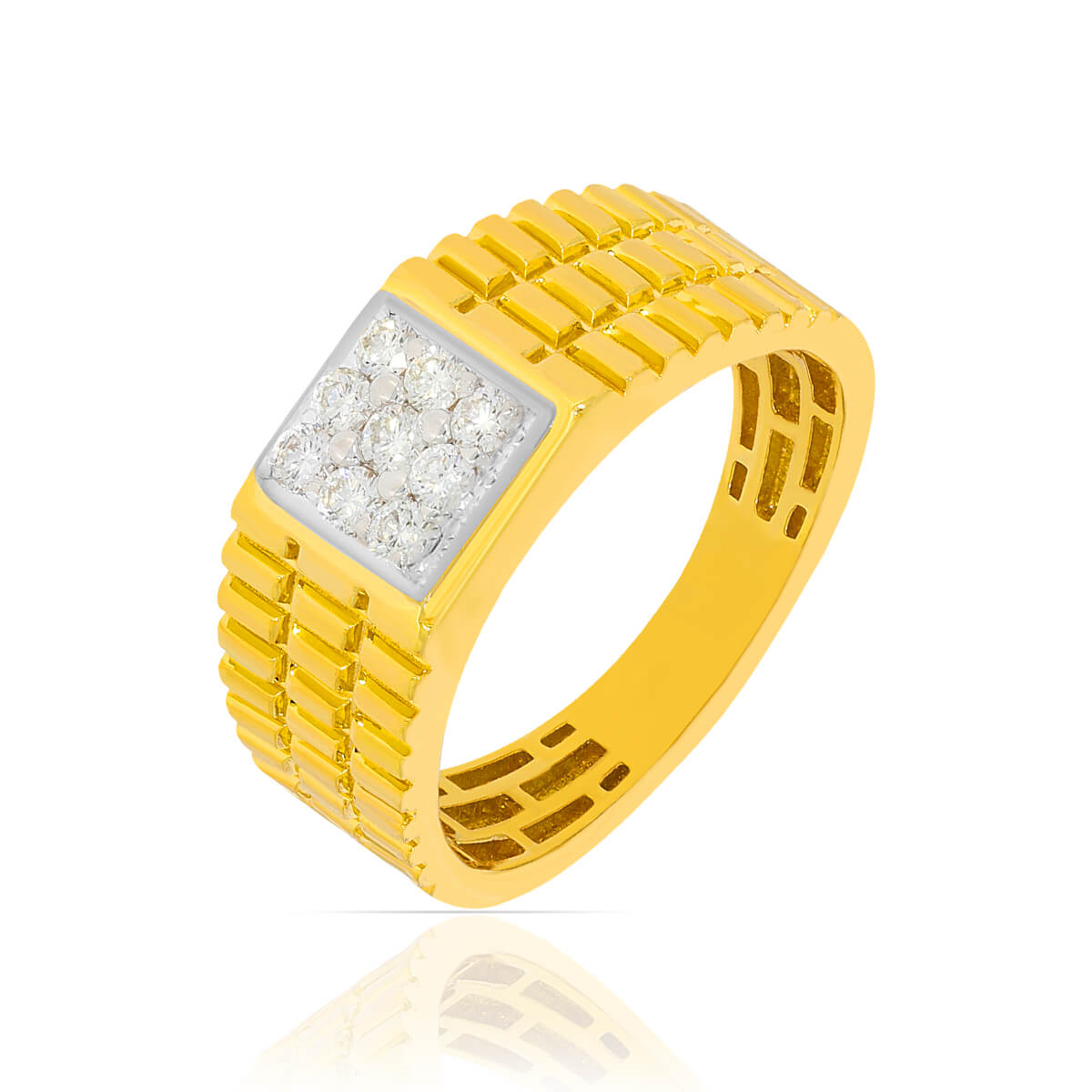 Nine Sparkling Diamond Ring with Free Gold Coin