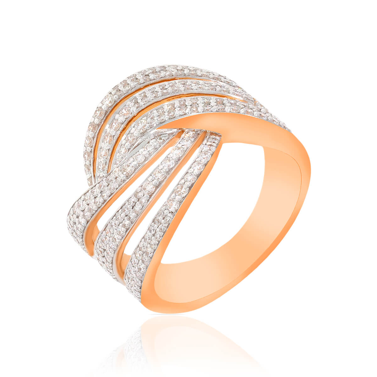 Twist And Sparkle Diamond Ring with Free Gold Coin