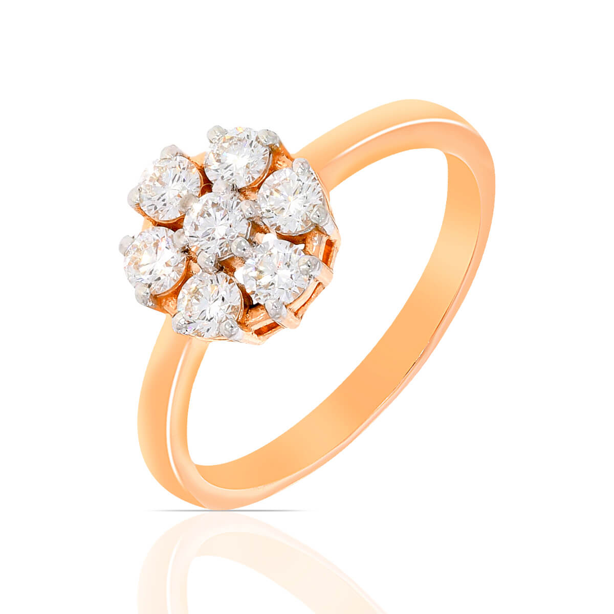 Naktra Rose Gold Diamond Ring with Free Gold Coin