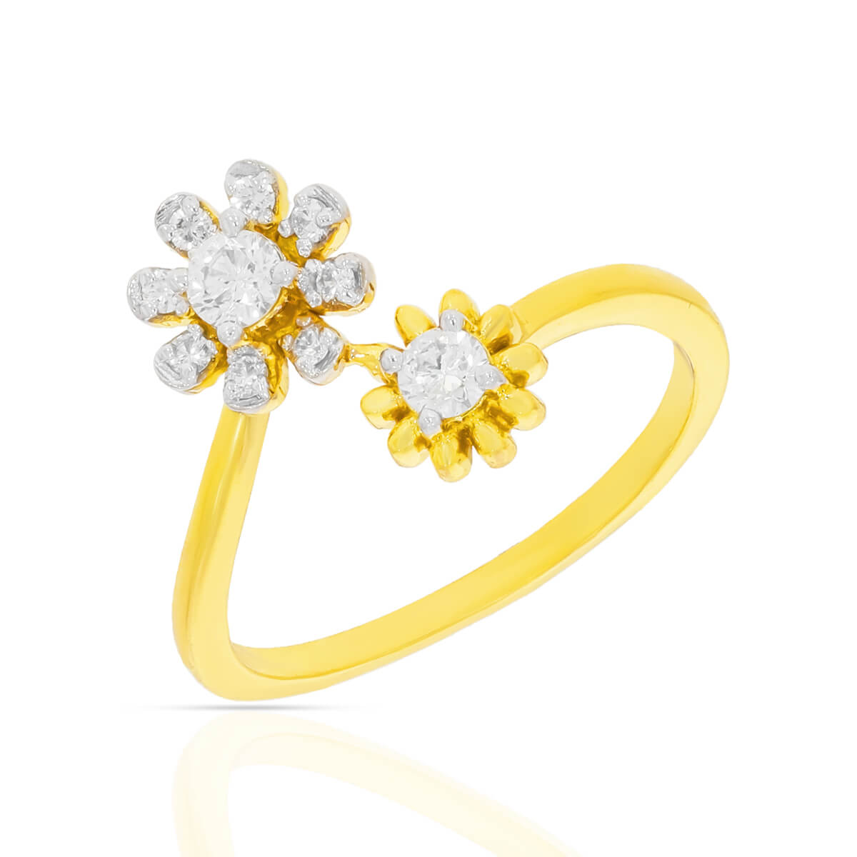 Golden Bloom Diamond Ring with Free Gold Coin