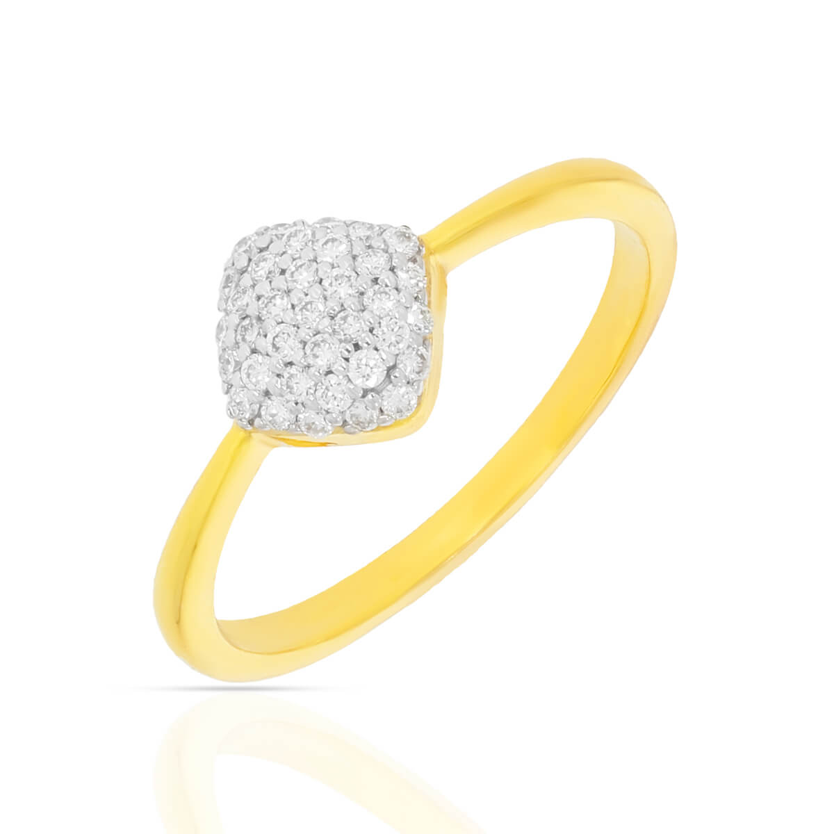 Glamorous Yellow Gold Sparkle Ring