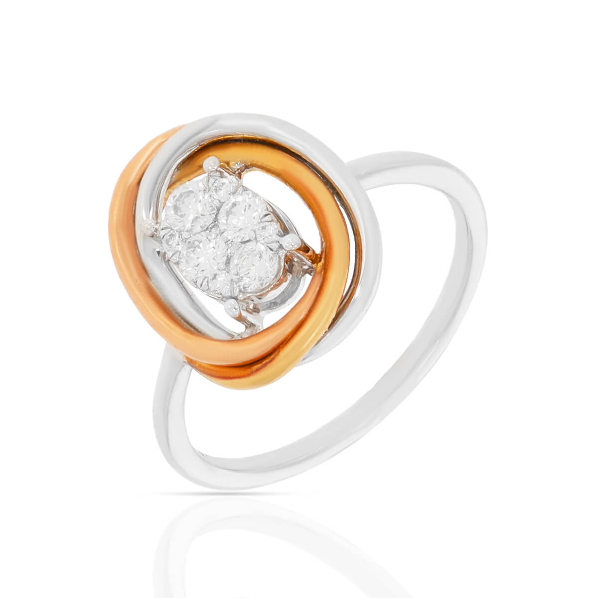 Two-Tone Radiance Diamond Ring with Free Gold Coin