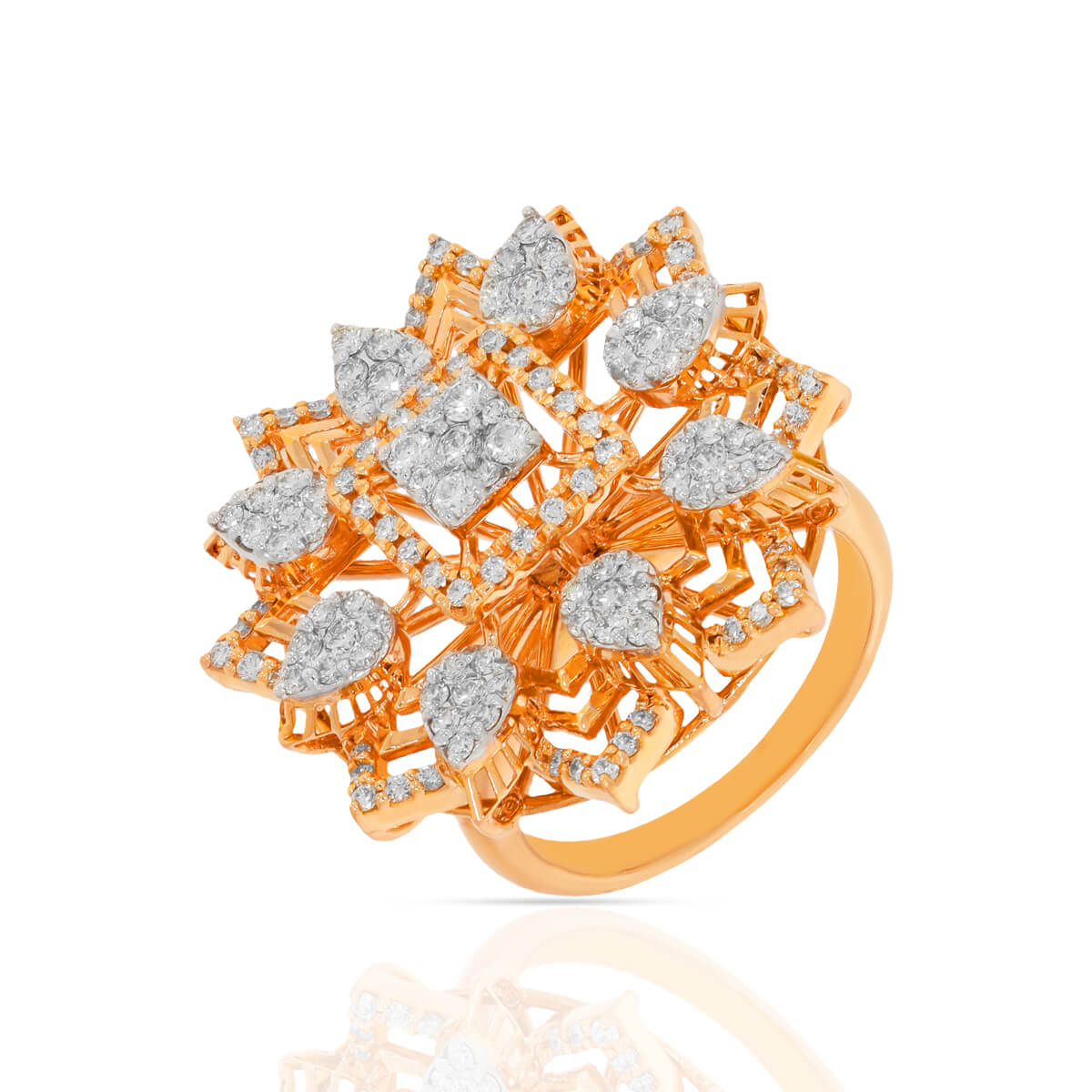 Glamourous Diamond Cocktail Ring