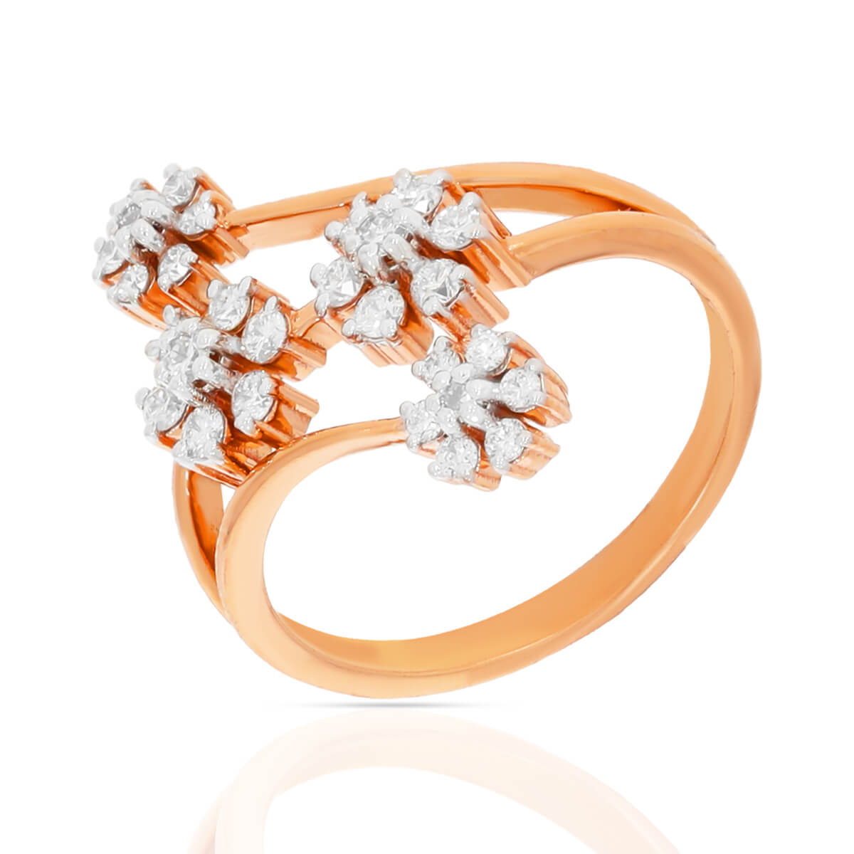 Bloom of Elegance Diamond Ring In Rose Gold with Free Gold Coin