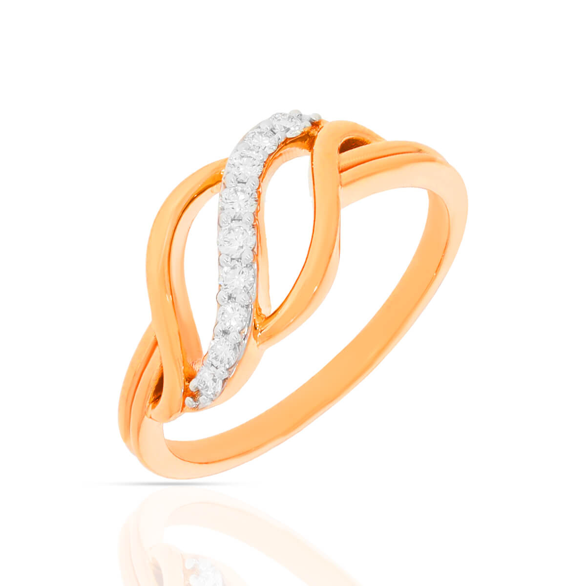 Rose Gold Embrace Diamond Ring with Free Gold Coin